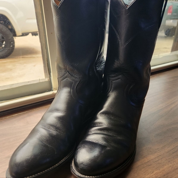 Justin Ropers Black Boots - Picture 1 of 5